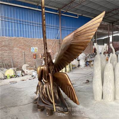 玻璃钢人物雕塑 欧式人物雕塑 天使人物雕塑 楼盘景观工程雕塑